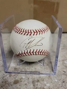 Geoff Jenkins Autographed Mlb Baseball W/holder Jsa AUCTION LETTER Milwaukee Bre - Picture 1 of 3