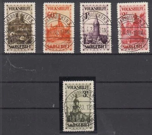25387/ SAAR GERMAN OCCUPATION – MI # 161 / 163 – 165 / 166 USED – CV 435 $ - Picture 1 of 2