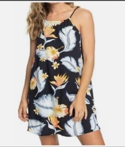 NWT Roxy All About The Sea Mini Dress Size M- In Tropical Love $50 Retail - Picture 1 of 17