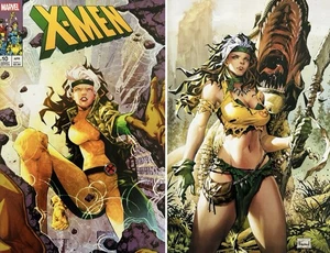 (2 Pack) X-Men #10 Kael Ngu Exclusive Rogue Virgin & Trade Variant Set 2020 - Picture 1 of 15