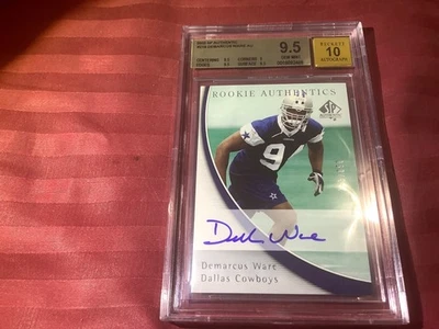2005 SP Authentic Demarcus Ware Rookie BGS 9.5/Auto 10 (none higher!) - Image 1 of 2