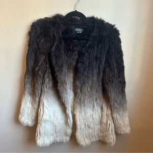 Tasha Tarno mink fur brown ombre blazer jacket SIZE M - Picture 1 of 7