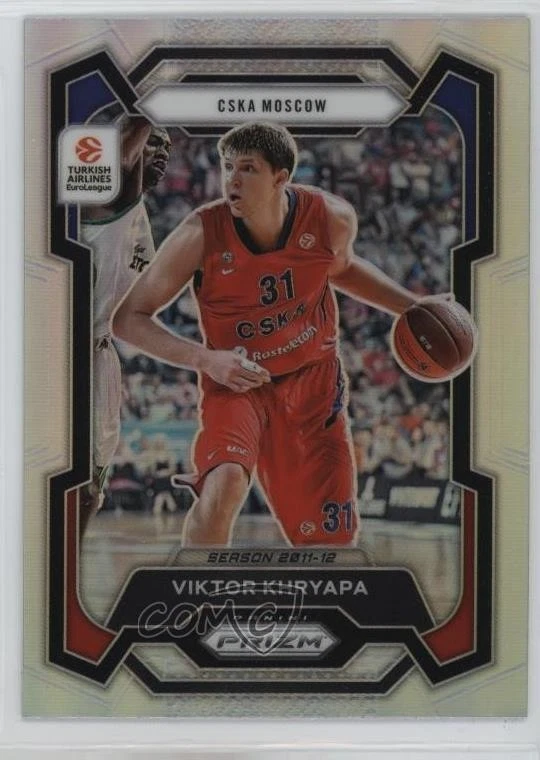 2023-24 Panini Prizm Turkish Airlines EuroLeague Silver Victor Khryapa #162 - Image 1 of 2