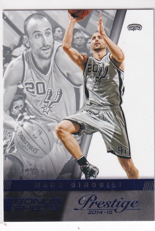 14/15 PANINI PRESTIGE MANU GINOBILI BONUS SHOTS AZUL PARALELO/99 #67 Foto 1 de 1