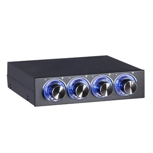 Régulateur de vitesse de ventilateur, 4 canaux, avec LED, contrôle jusqu'à 4 jeux de ventilateurs PC un5247 - Photo 1/6