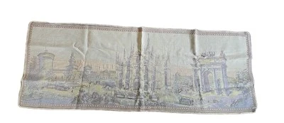 Vintage Milano Italy Wall Hanging Tapestry Table Runner 47"x 17" Machine Woven - Image 1 of 4