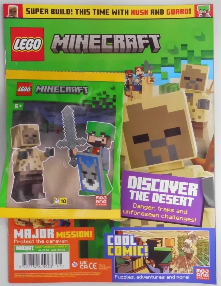 Lego Minecraft magazine #41 2025 Discover the desert + Husk & Guard Minifigures - Image 1 of 1