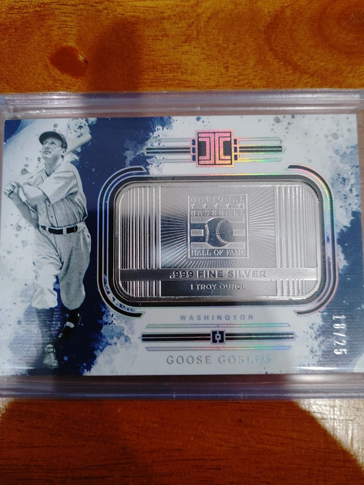 2025 Impeccable Goose Goslin Washington Hall Of Fame 1 oz Silver Bar 18/25 - Image 1 of 1