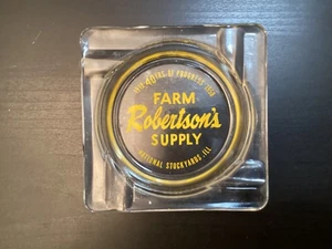 Posacenere vintage 1958 Robertson's Farm Supply National Stockyards IL - Foto 1 di 8