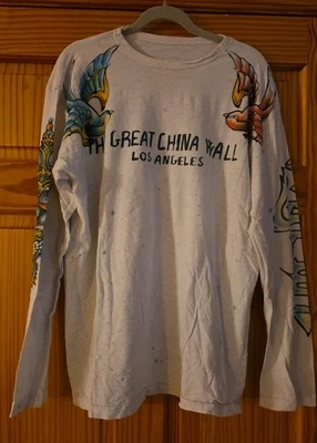 Vintage 1999 The Great China Wall Los Angeles Unique Tshirt Long Sleeve Original - Image 1 of 4