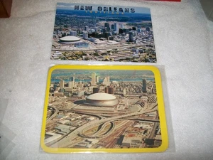 OS 4.5 X 6.5" -2 PC STADIUM LOT-LOUISIANA SUPERDOME &DOWNTOWN-NEW ORLEANS,LA - Picture 1 of 2