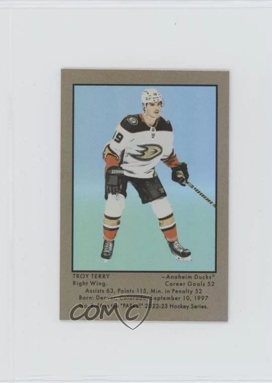 2022 Upper Deck Parkhurst Champions 51 Retros Gold Rainbow /51 Troy Terry #R-46 - Image 1 of 2