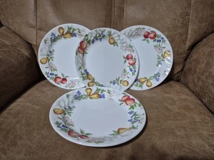 4 Vintage Corning Corelle CHUTNEY Plates 7" Fruit Swirl Discontinued - Picture 1 of 4
