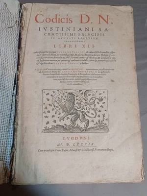 Codicis D. N. IVSTINIANI"  "Justinian's Code". - Image 1 of 4