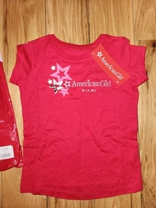 American Girl Girl’s Sz 7-8 Miami Store Red Shirt With Stars Official Merch - Picture 1 of 5