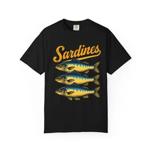 Sardinen Unisex T-Shirt Umweltfreundlich Freizeit Beachwear Nachhaltige Mode - Bild 1 von 28