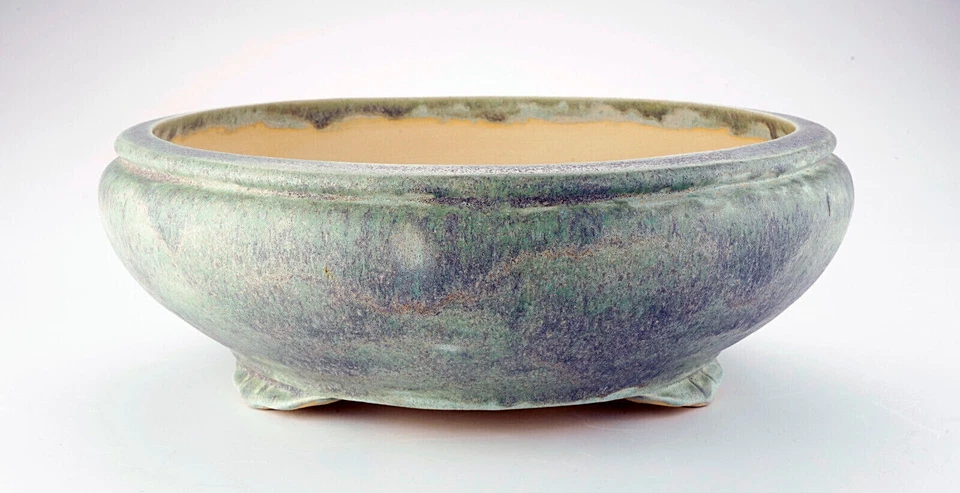 Vaso bonsai artigianale rotondo in gres da 29 CM - Handmade Bonsai Pot - Immagine 1 di 1