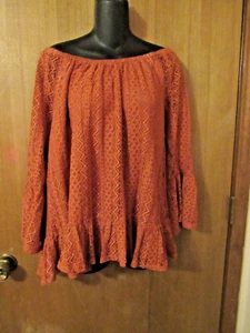 PICANTE Fashion *CUPIO* women Top blouse size XL Flare sleeve Lace NWT - Picture 1 of 2