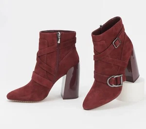 Stivaletti Moto Vince Camuto Pelle o Scamosciato Bordo 9.5/M Nuovi - Foto 1 di 3