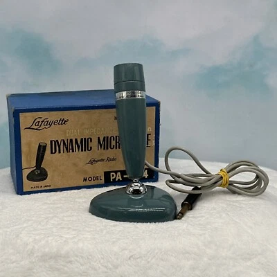 Micrófono Dinámico Radio Lafayette PA-104 DE COLECCIÓN JAPÓN BUEN ESTADO NO PROBADO Foto 1 de 4