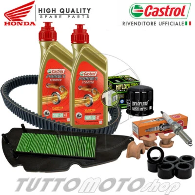 CASTROL - HIFLO - BANDO - MITSUBOSHI - NGK Tagliando HONDA Forza 300 2014 2015 2016 / Castrol Power1 Scooter 10W30 COMPLETO