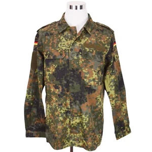 German Bundeswehr Flecktarn Camo Military Shirt GR13 Large Tall Cotton - Picture 1 of 11