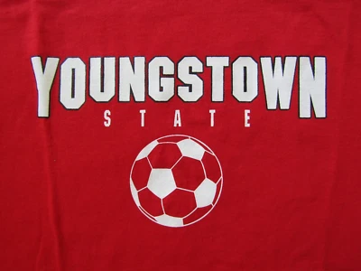 Youngstown State University Penguins Soccer T Shirt Red M New - Image 1 of 4