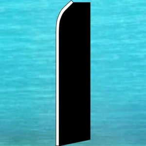 SCHWARZE EINFARBIGE FLATTERFLAGGE groß gebogen Top Event Feder Bande Banner Schild - Bild 1 von 4