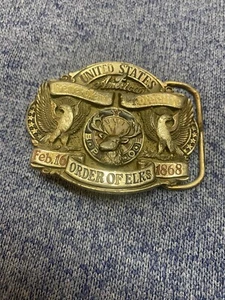 Benevolent Protictive Order Of Elks 1868 Belt Buckle Very Rare Antique - Picture 1 of 4