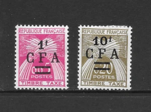 REUNION SCOTT J46 - J47 MINT HINGED - 1963 POSTAGE DUE ISSUE - Picture 1 of 2