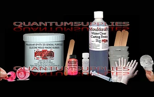 KIT DE 2KG DE RESINA FUNDIDA TRANSPARENTE SILICONA Y AGUA TAZAS GUANTES PALOS KIT- joyería - Imagen 1 de 1