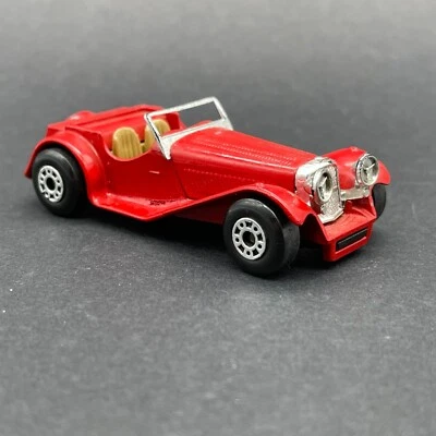Matchbox Lesney SS 100 Jaguar Convertible Red Car 1/50 Missing Steering Wheel - Image 1 of 4