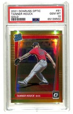 2021 Donruss Optic #91 Tanner Houck 2/10 GOLD rookie card PSA 10 Red Sox
