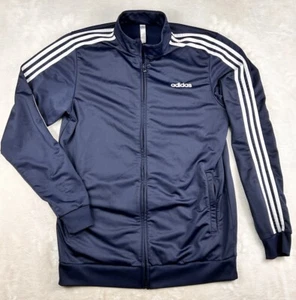 Adidas Blue Prime Green 3-Stripes Track Jacket Full Zip Athletic Size L Tall - Picture 1 of 6