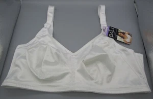 BALI~46D~DF3820~White Double Support Full Coverage Wire Free Bra - Picture 1 of 7