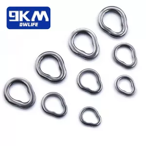 Anillo de pesca señuelos de pesca conectores agua salada accesorios de pesca anillo sólido - Imagen 1 de 14