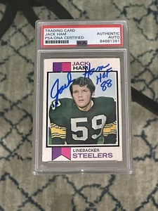 Jack Ham Signed 1973 Topps #115 Rookie Card HOF 88 Inscription PSA Autograph - Picture 1 of 4