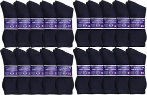 48 PK of Women's Diabetic Cotton Ankle Socks Soft Non-Binding Socks 9-11 Black - Picture 1 of 3