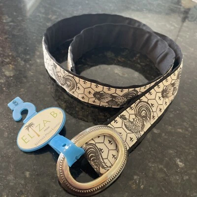 Cinturón Eliza B de Leather Man Limited Tema Gallo, Hebilla Plateada, Pequeño, ¡Nuevo! Foto 1 de 4