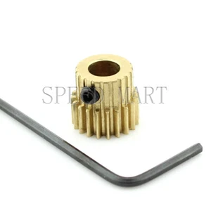 1pcs 3mm Bore 20 Teeth 5mm Teeth width 0.5 Module Motor Metal Brass Gear Wheel - Picture 1 of 4