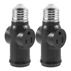  2pcs Light Bulb Outlet Socket 3 Prong Light Socket Adapter Light Fixture Outlet