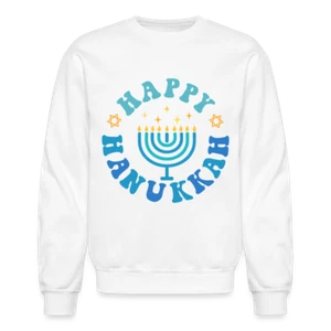 Happy Hanukkah Sweatshirt (Menorah) - Picture 1 of 10