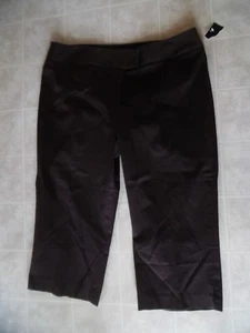 Pantalone donna taglia 16P apostrofo marrone Capri misto cotone - Foto 1 di 3