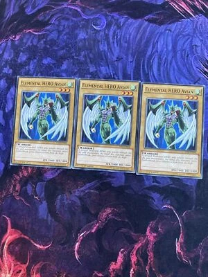 SDHS-EN006 X3 Elemental HERO Avian Common Yugioh Card 1st Edition - Image 1 of 3