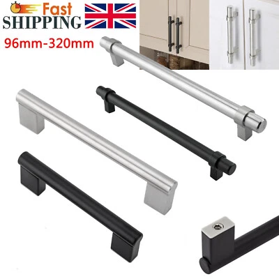 96mm-320mm Kitchen Cabinet Cupboard Bedroom Bathroom Door Drawer T Bar Handles - Image 1 of 4