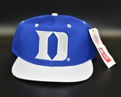 Duke Blue Devils Vintage Old English Back Spell Out Snapback Cap Hat - NWT - Image 1 of 4