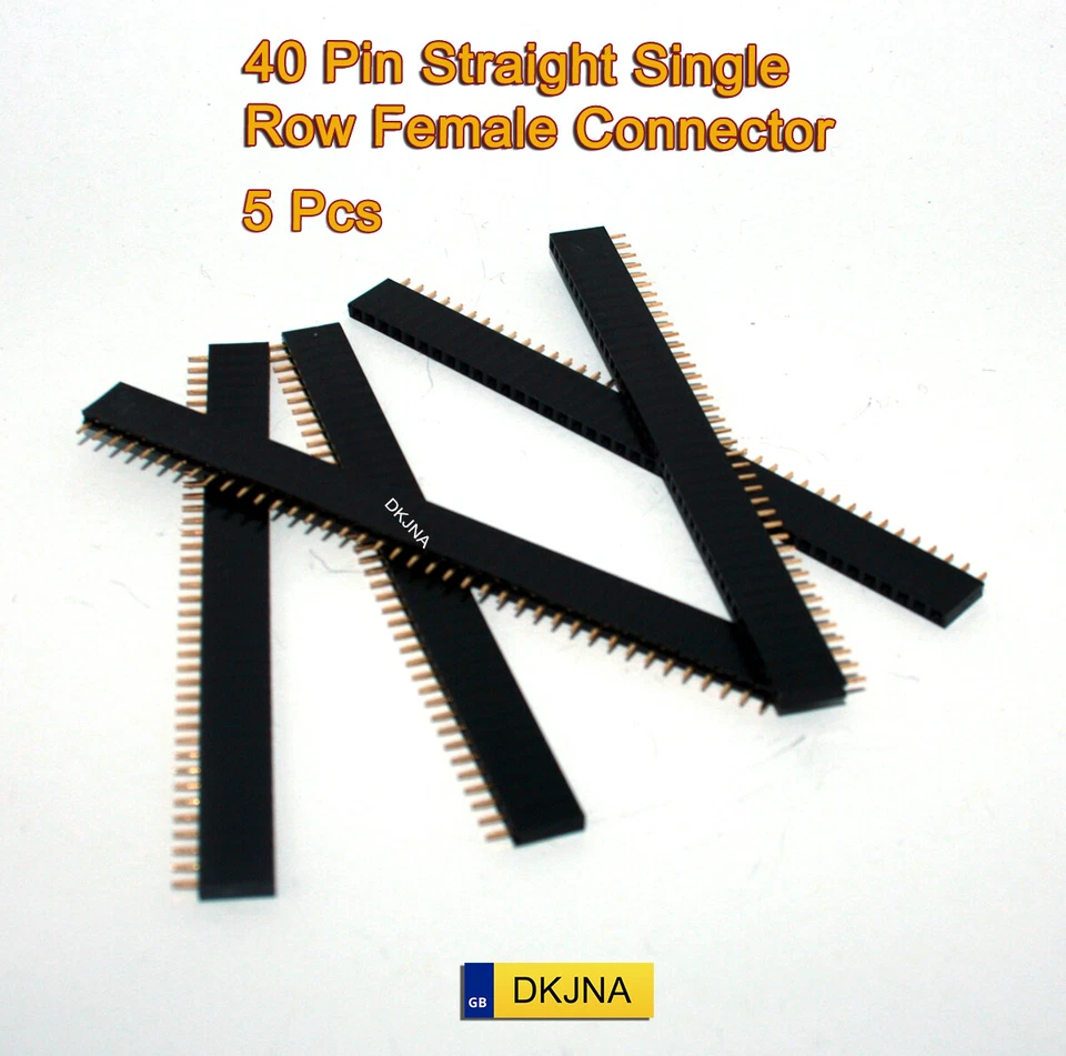 5X 40 Pin Straight Female Single Row 2.54mm Header Strip PCB Connector Arduino - Image 1 of 4
