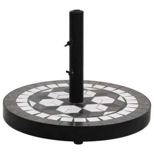 NNEVL Parasol Base Black and White Round 12 kg - Picture 1 of 7