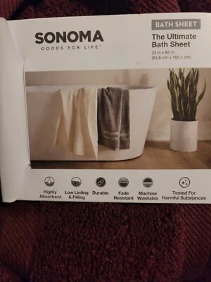 Sábana de baño suave 100 % algodón premium 33"x65" de lujo de alta absorción, toalla de baño Foto 1 de 2