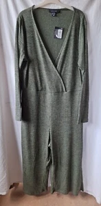 All-In-One Jumpsuit ~ Playsuit ~ One Piece ~ Khaki Green ~ UK Size 20 - Picture 1 of 10